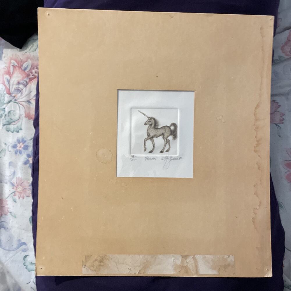 Limited edition print by Christine McGinnis Unicorn 1980 #94/300 - Picture 2 of 3